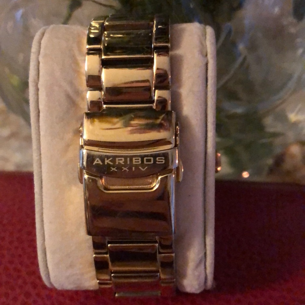 COPY - Akribos XXIV Gold skeleton watch - Picture 2 of 5